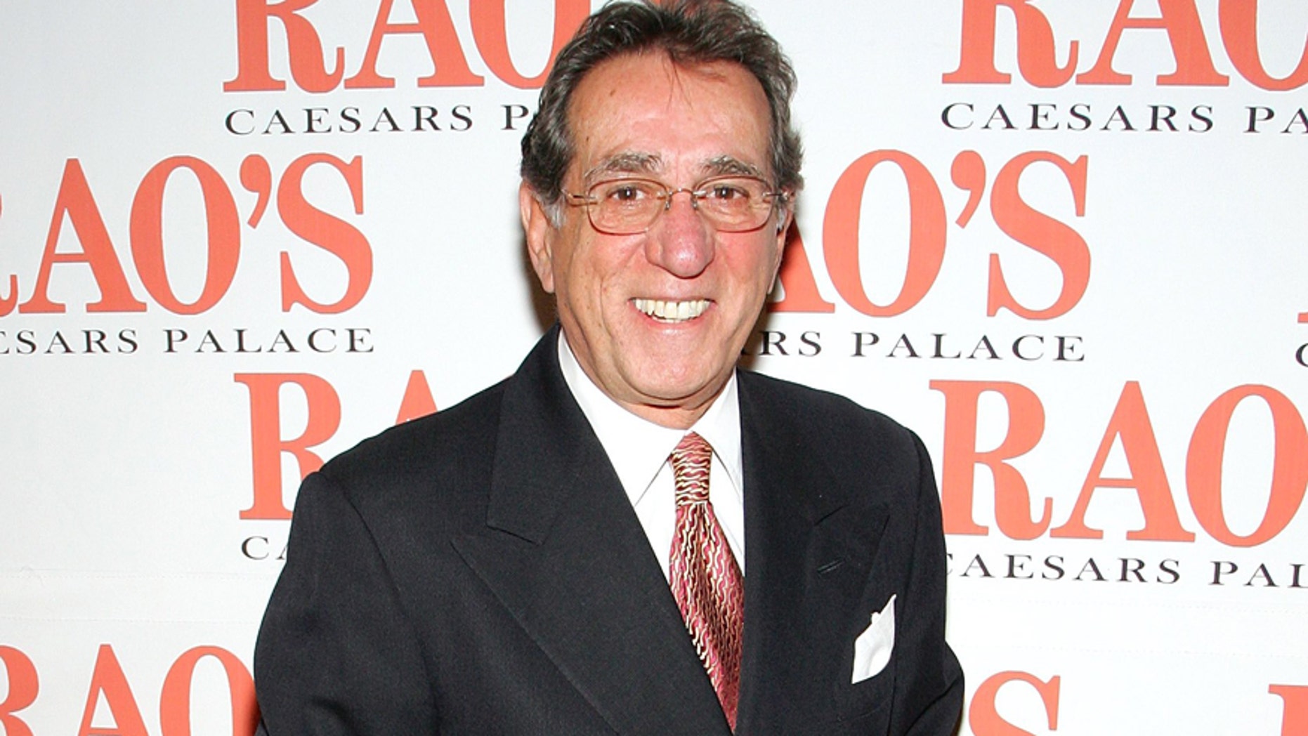 LAS VEGAS - JANUARY 11: Rao's co-owner Frank Pellegrino Sr. arrives at the grand opening party for Rao's at Caesars Palace January 11, 2007 in Las Vegas, Nevada. (Photo by Ethan Miller/Getty Images for Caesars)