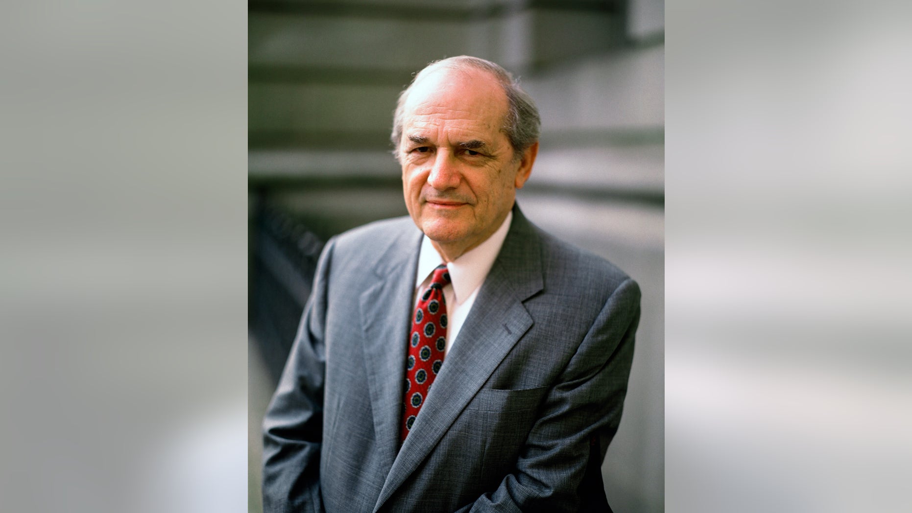Actor Steven Hill pictures as D.A. Adam Schiff in season 7 of "Law and Order."