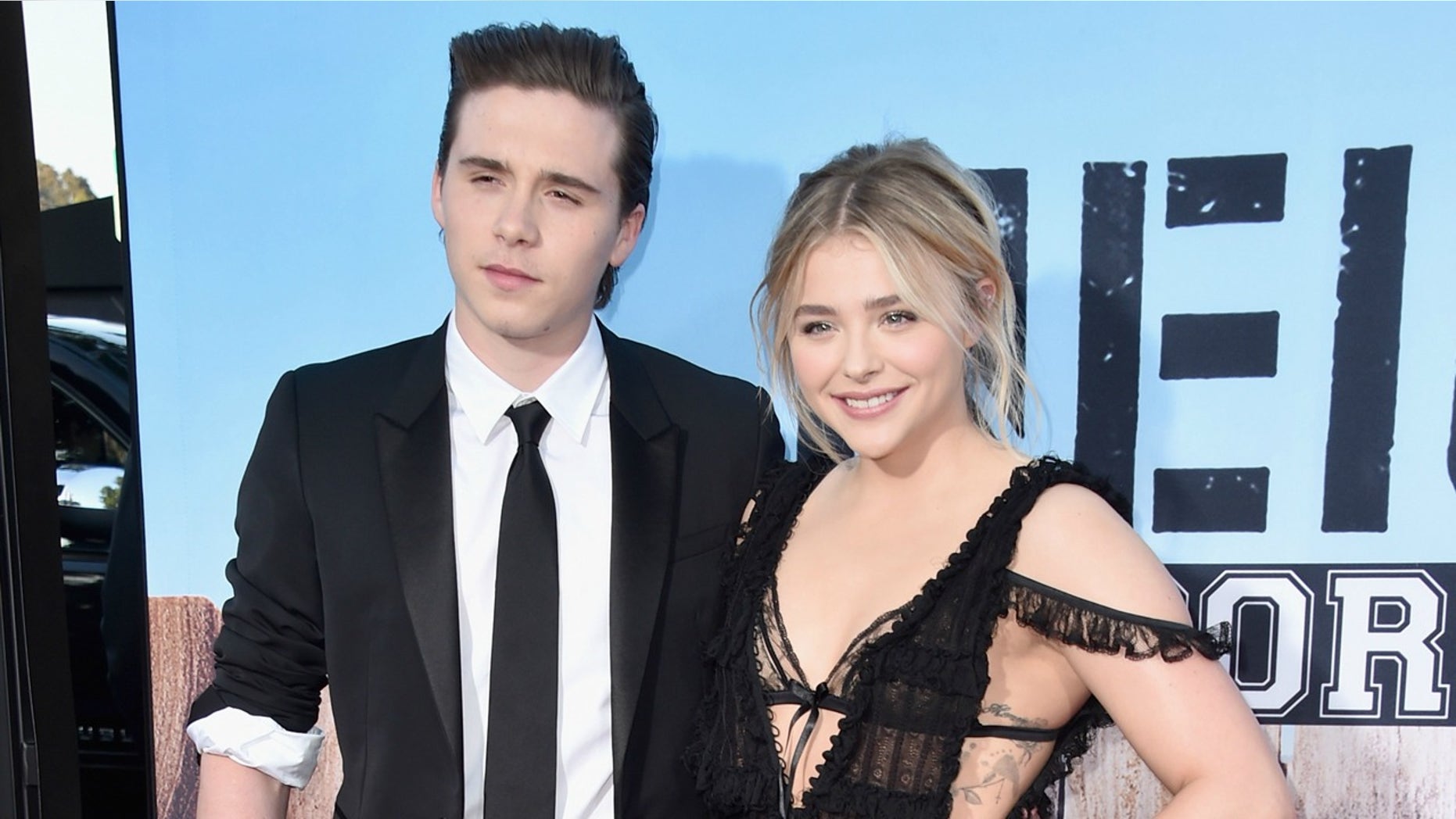 Brooklyn Beckham (left) and actress Chloe Grace Moretz at the premiere of Universal Pictures' "Neighbors 2: Sorority Rising."