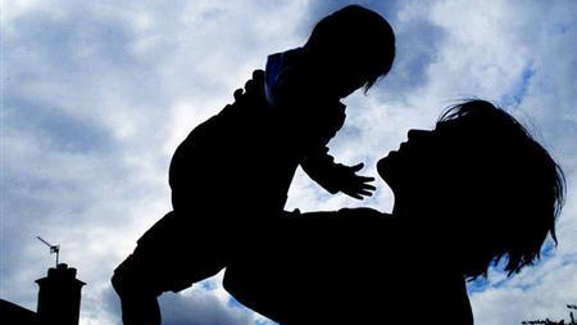 A parent and toddler.