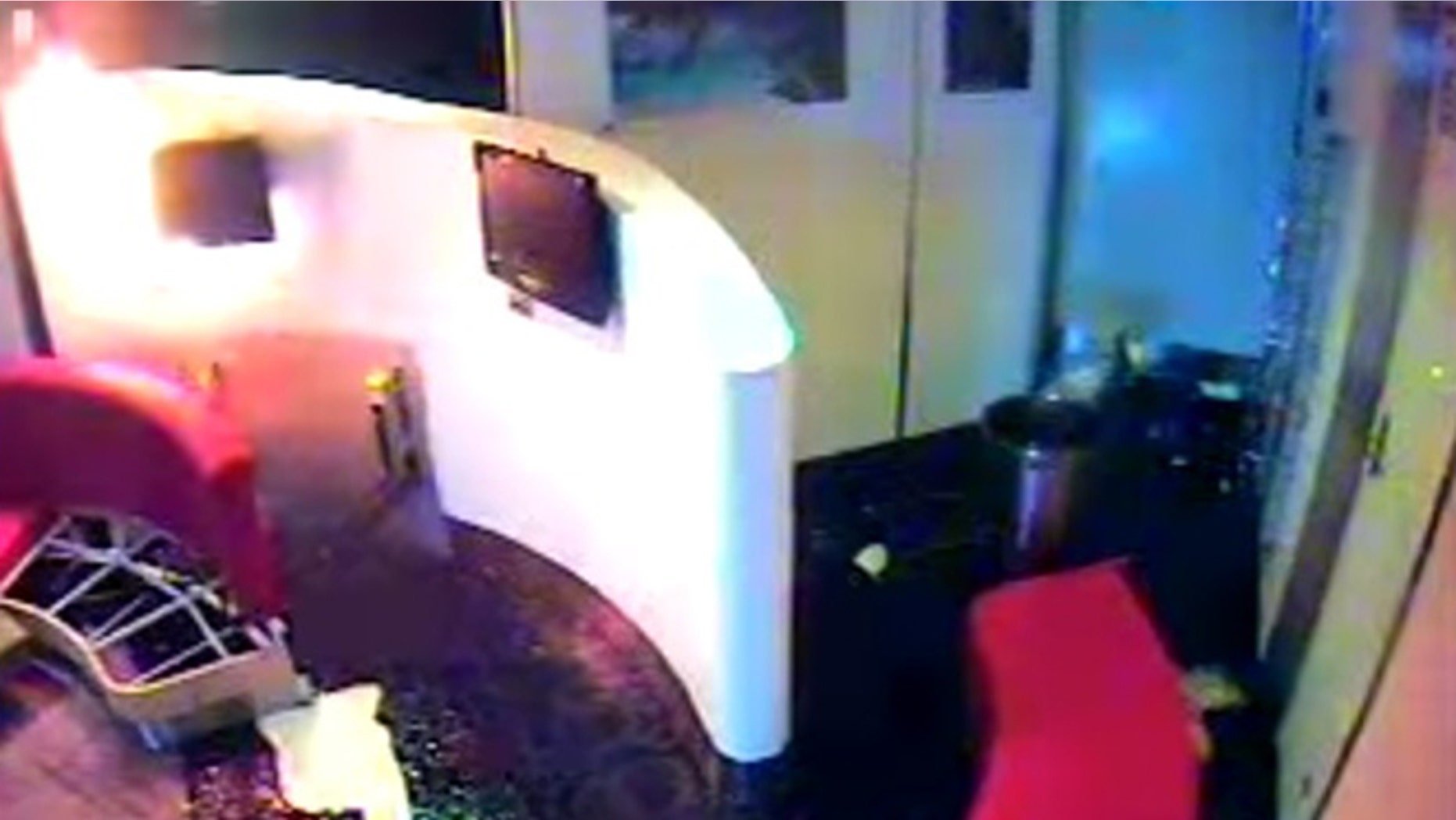 Yes, the ship is flooding and yes, that is also a fire.