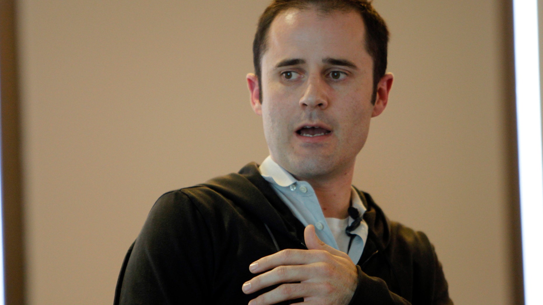 Twitter CEO Evan Williams speaks at a news conference as the website Twitter.com is launched in San Francisco, California September 14, 2010.