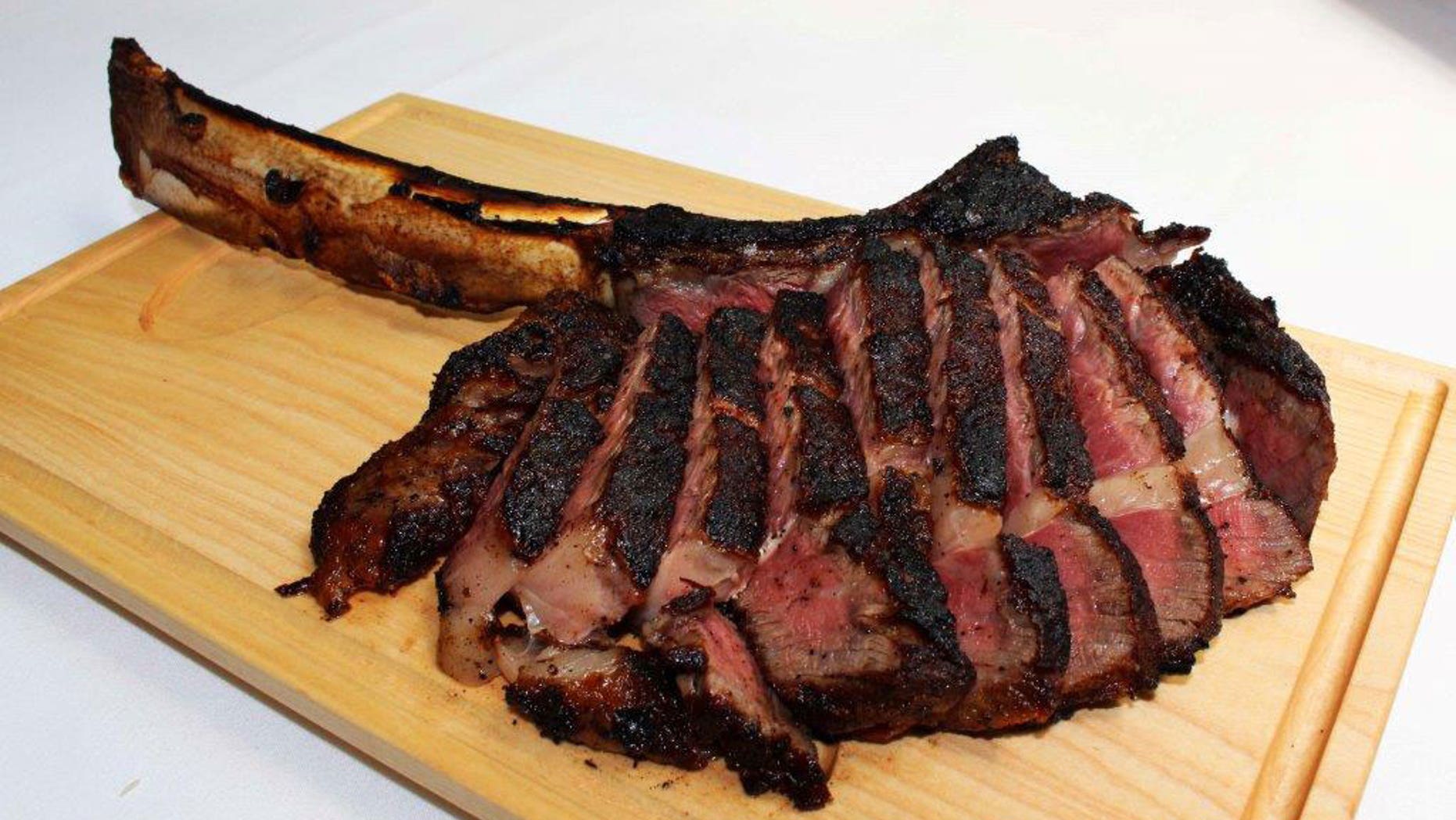 Tomahawk Long Bone Rib Chop may serve two diners but it's a whopping $115.