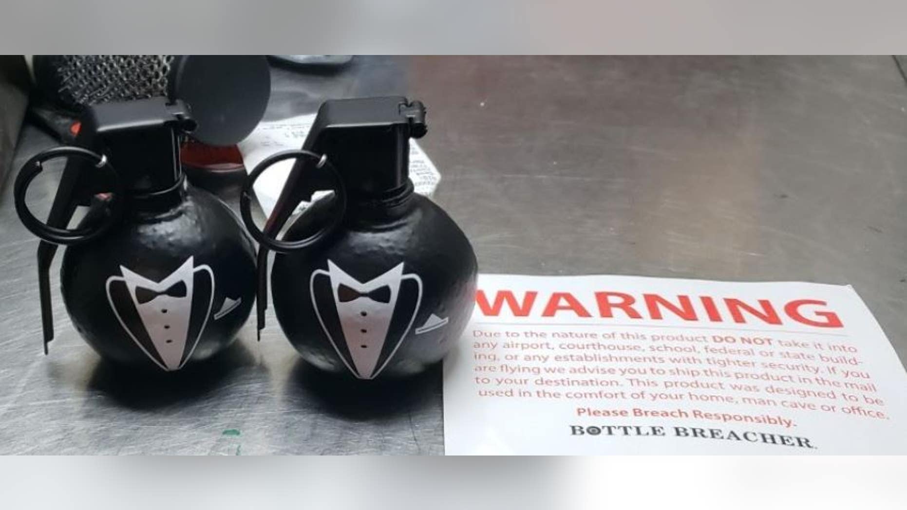 The items, which were intended as gifts for groomsmen, turned out to be bottle openers.