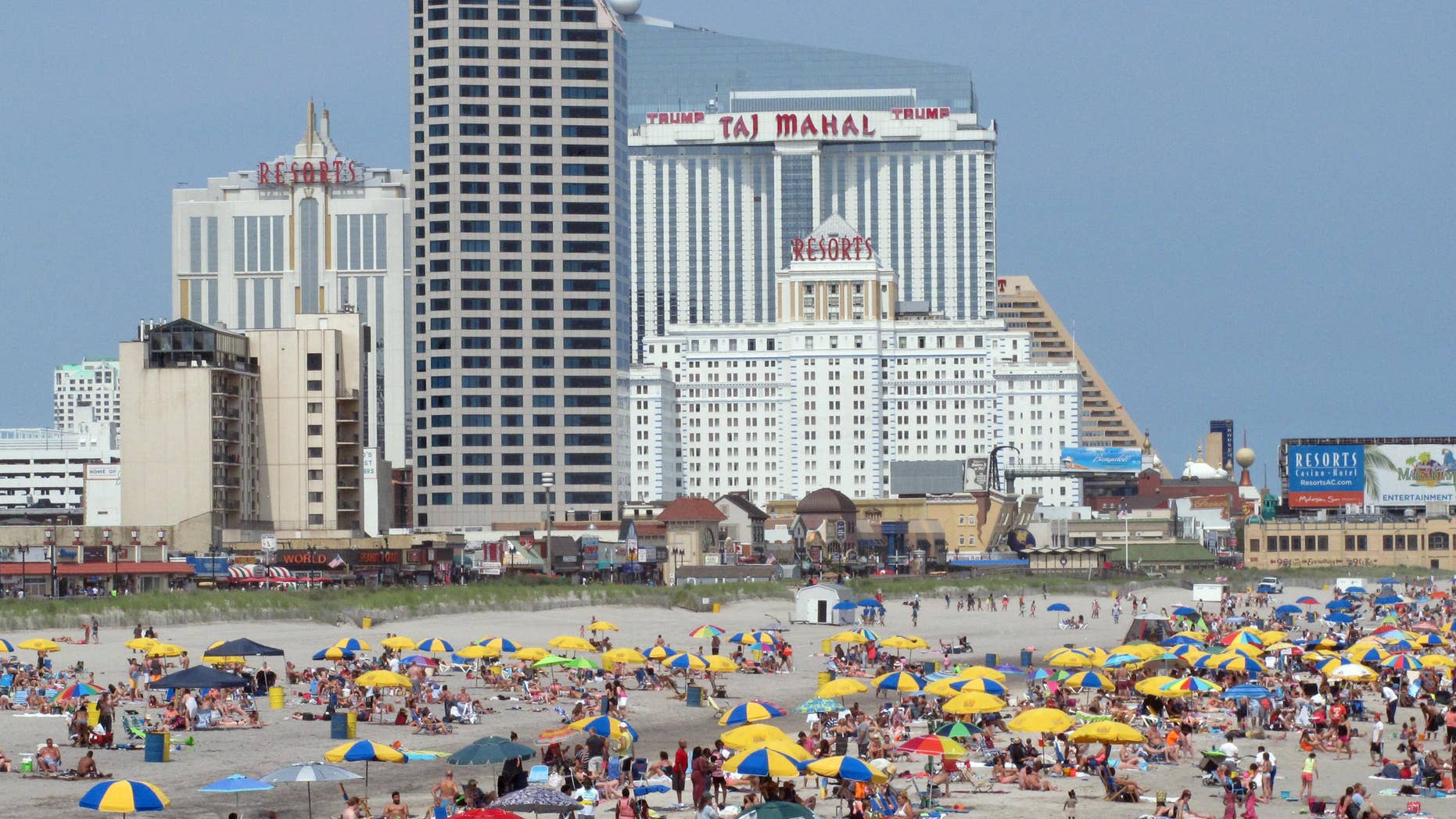 Tourists relax on the beach in Atlantic City, N.J. in this July 2015 file photo.