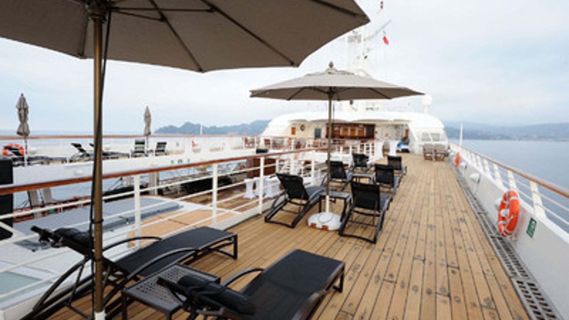 On deck of the Windstar Star Legend.
