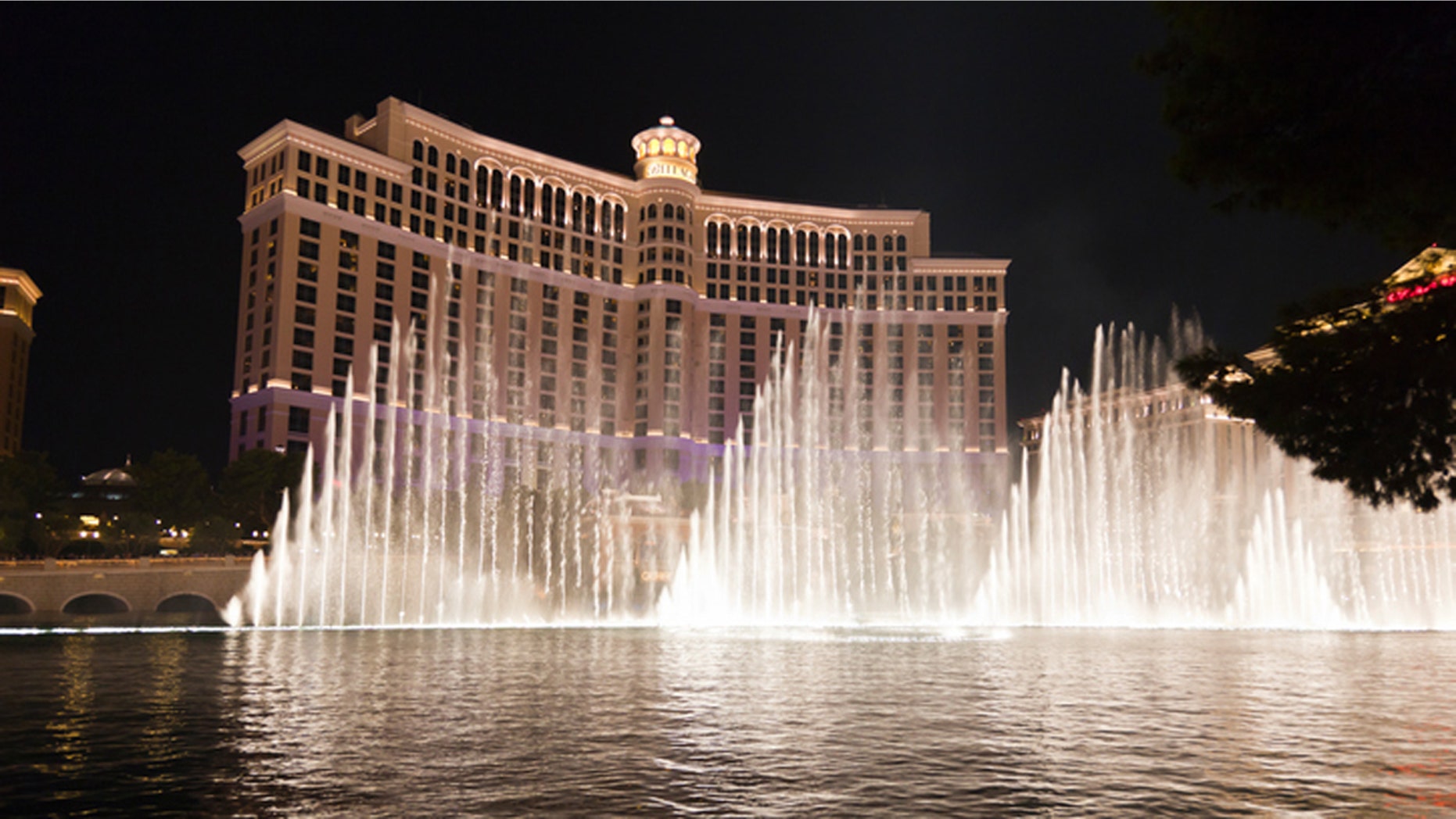 Las Vegas, Nevada (USA) - August 29, 2011: The fountain show at the Bellagio Hotel in Las Vegas, Nevada