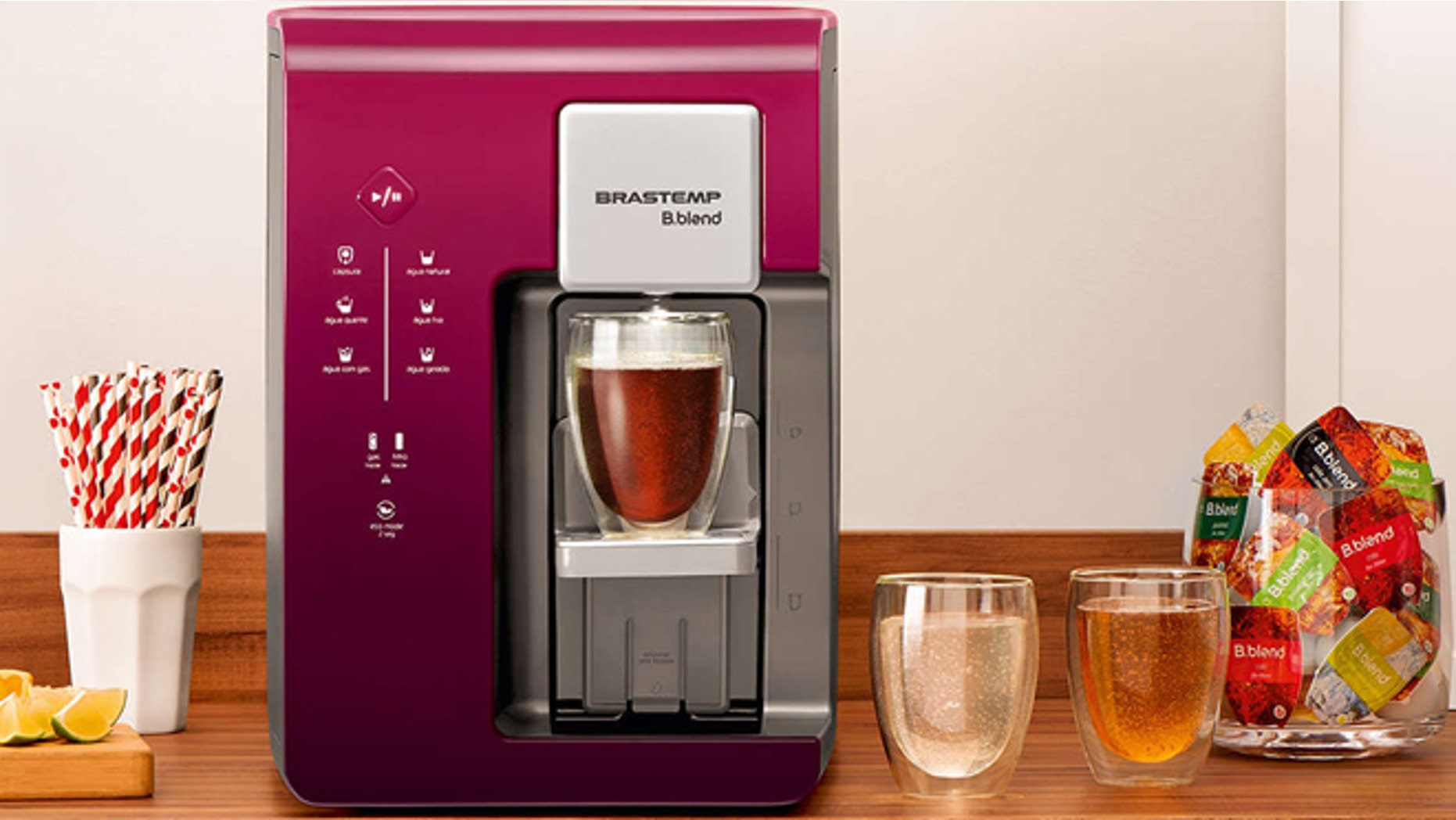 An earlier drink machine release under Whirlpool's Brazilian appliance brand.
