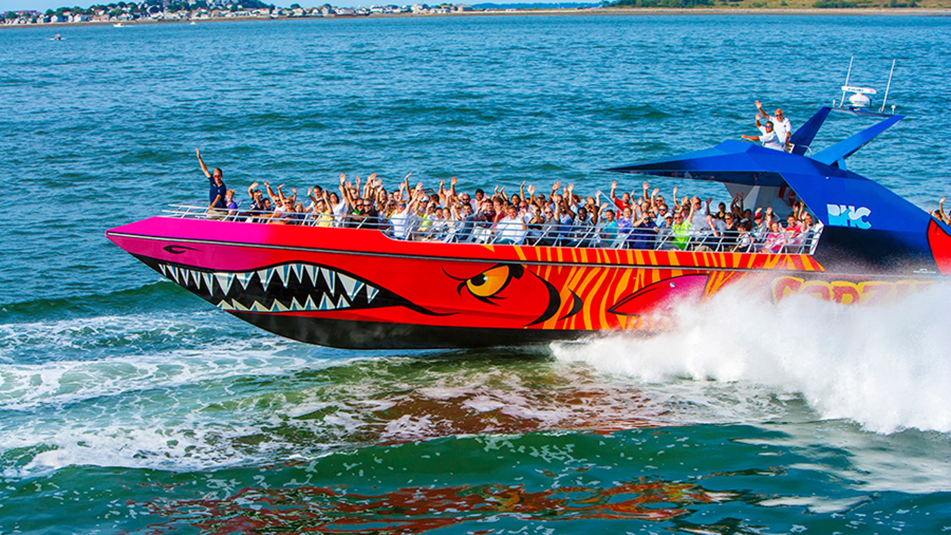 The large-capacity speedboat Codzilla was one of several boats involved in an accident Saturday.