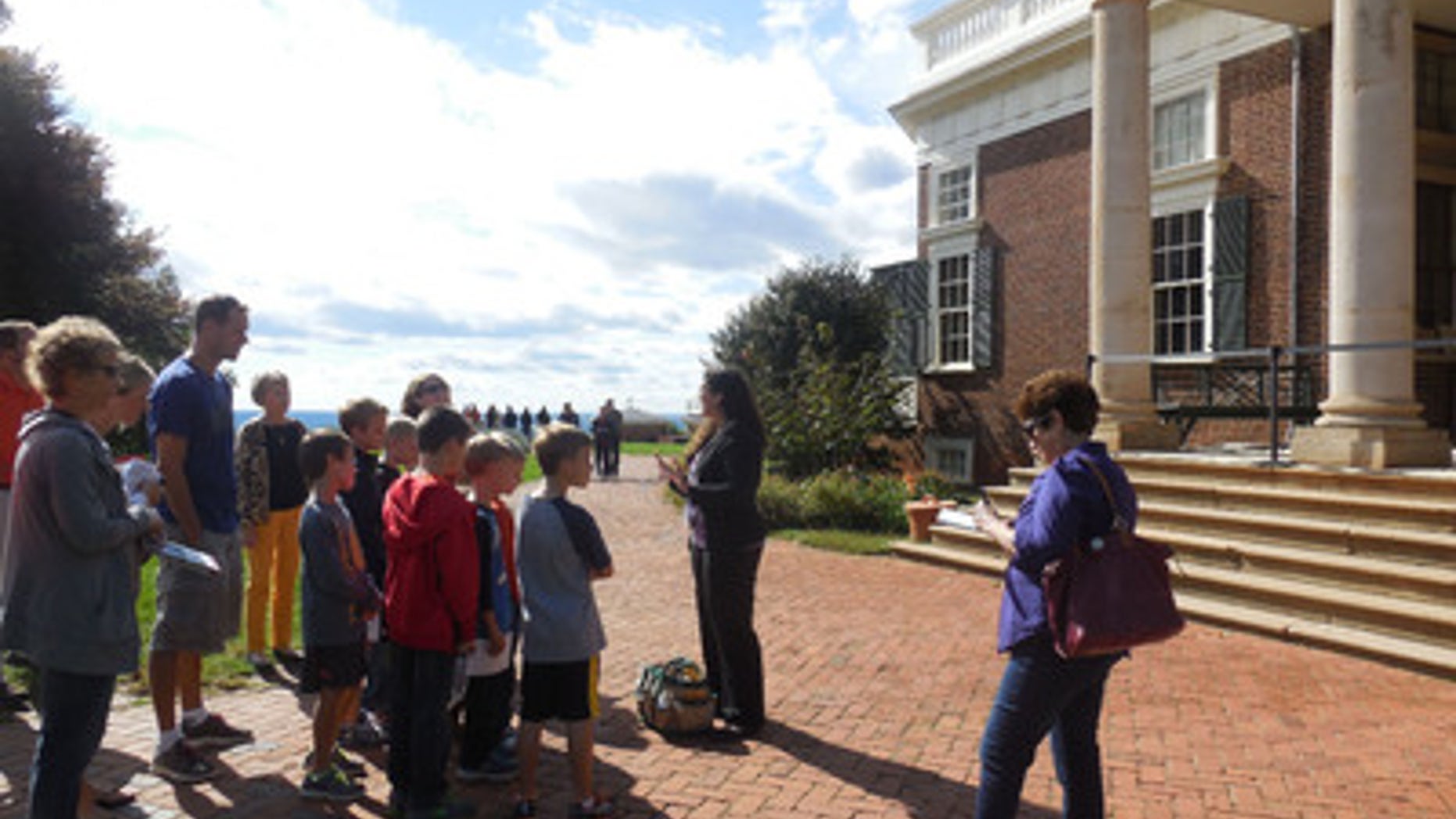A family tour of Monticello in the fall.