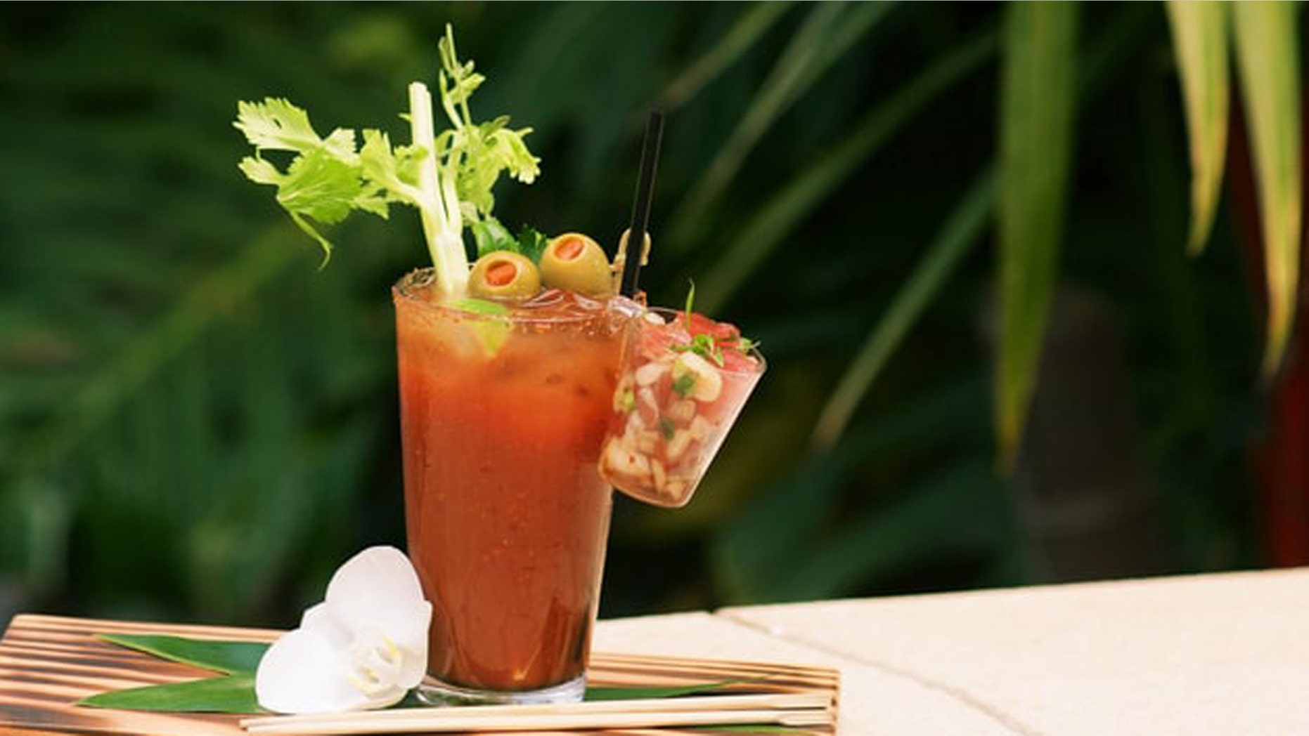This Hawaiian style poke bloody mary fills you up-- but isn't extreme.