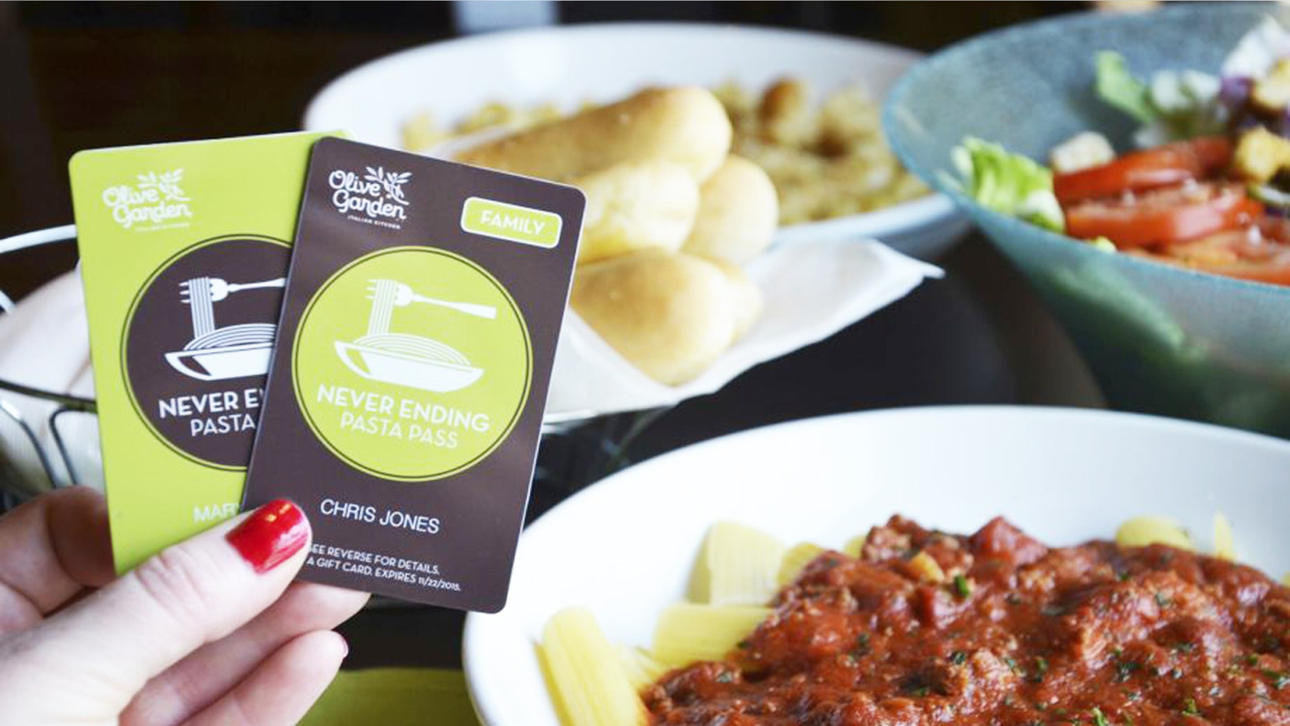 Never Ending Pasta Passes will be available in two options this year.