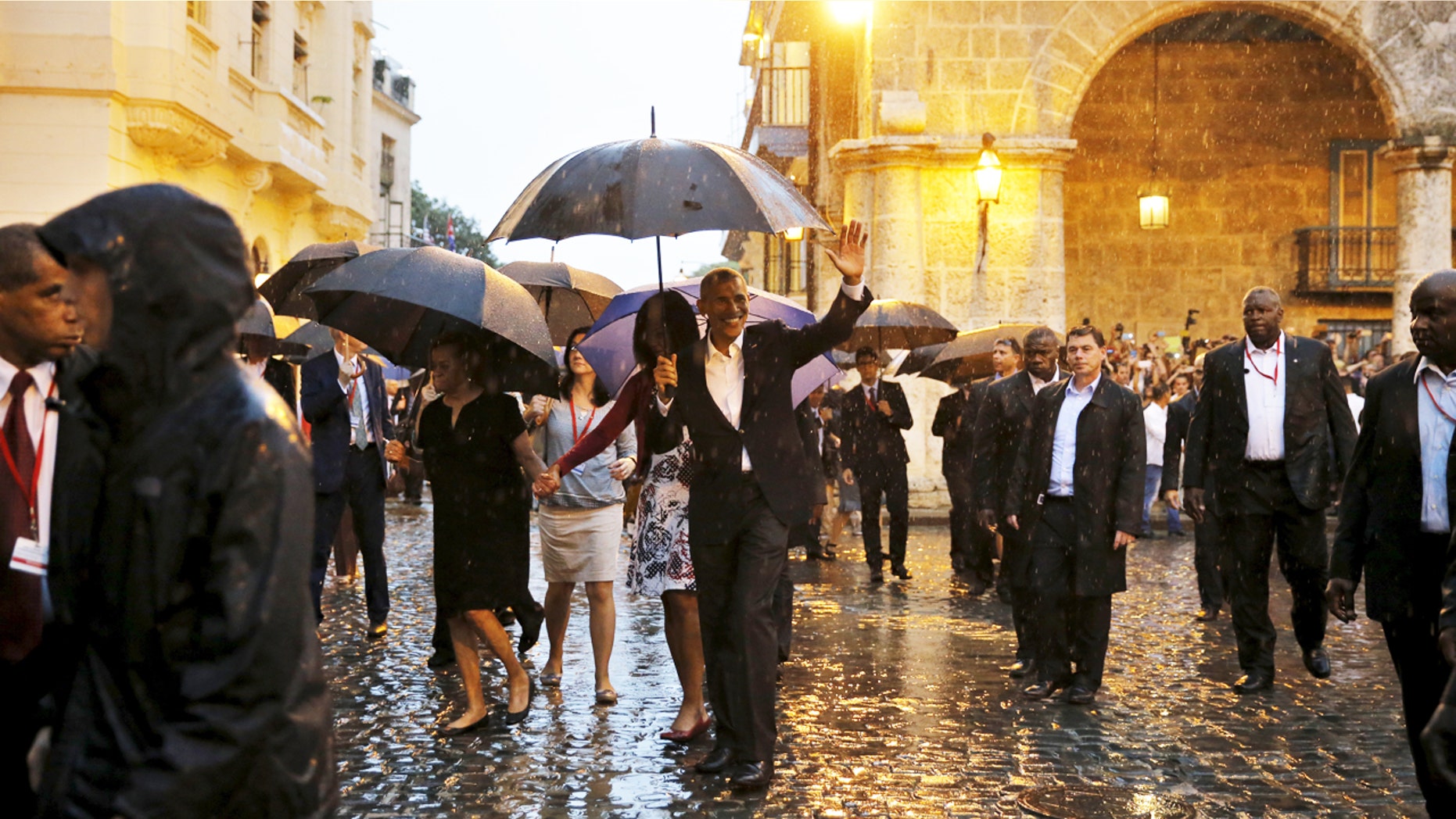 President Barack Obama tours Old Havana with his family during a three-day visit to Cuba in March 2016.