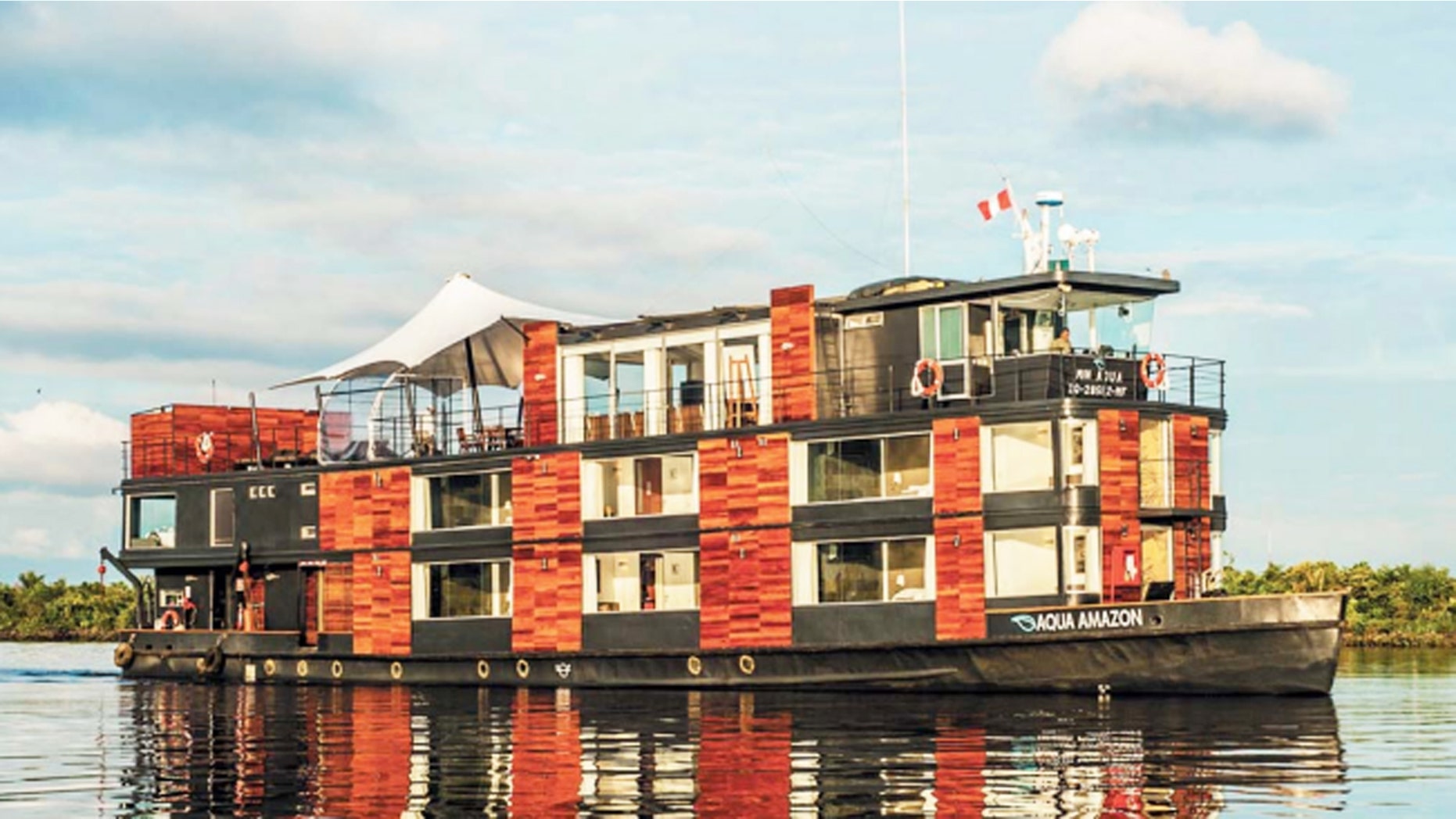 The 12-suite, 24-passenger river cruise vessel Aqua Amazon was recently renovated in 2015.