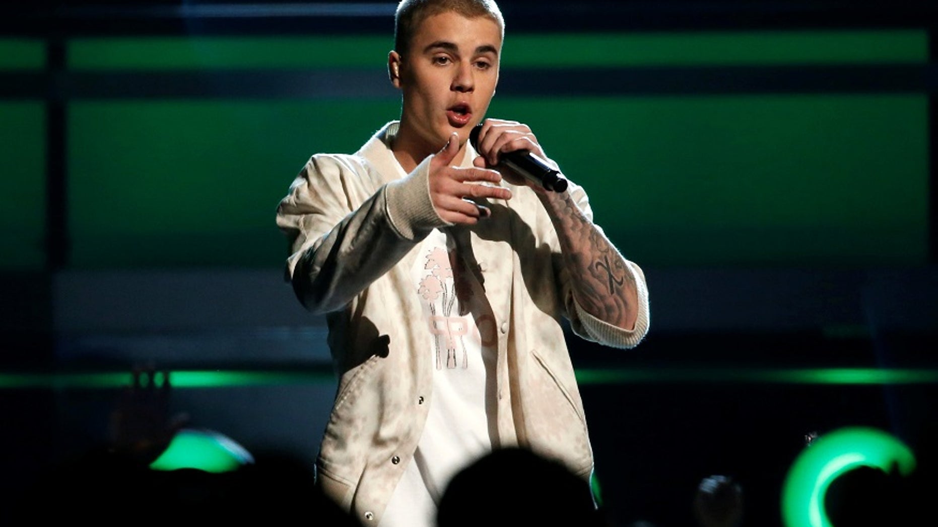 Two men carrying a machete were arrested outside an arena in Cardiff, United Kingdom, which is slated to hold a Justin Bieber concert later Friday, June 30, 2017.