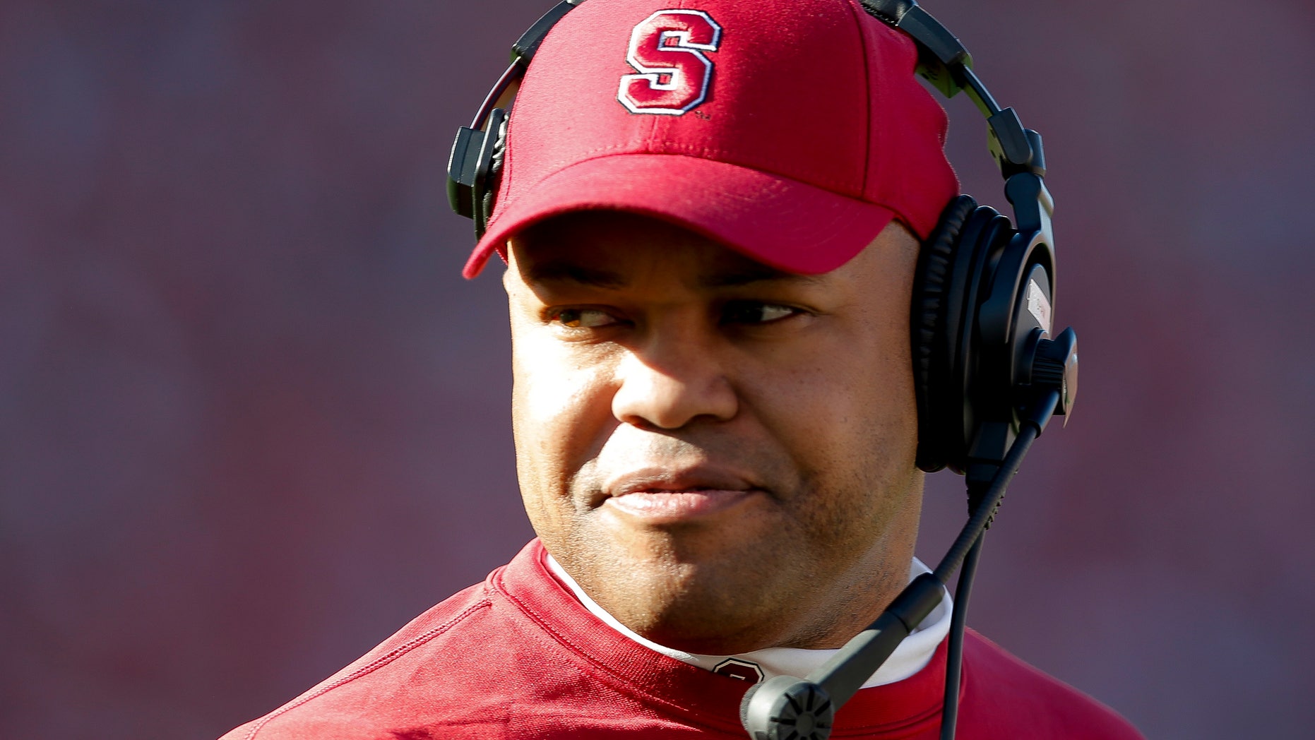 Stanford head coach David Shaw watches from the sideline during the first half of the Rose Bowl NCAA college football game against Wisconsin, Tuesday, Jan. 1, 2013, in Pasadena, Calif. (AP Photo/Jae C. Hong)