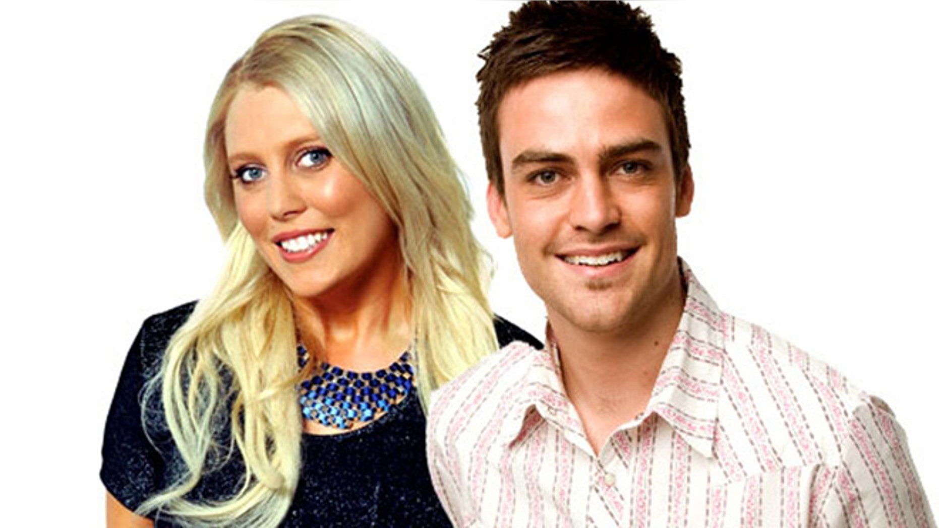 Undated publicity photo of 2 Day FM radio presenters Mel Greig, left, and Michael Christian.