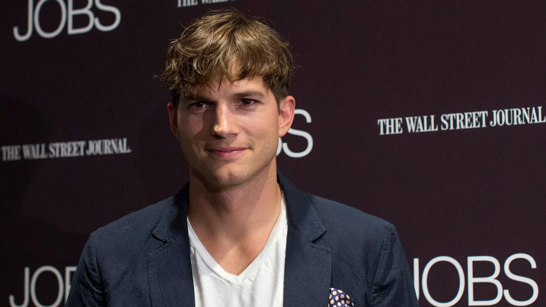 Actor Ashton Kutcher poses on the red carpet before the premiere of the movie "Jobs" in New York August 7, 2013.