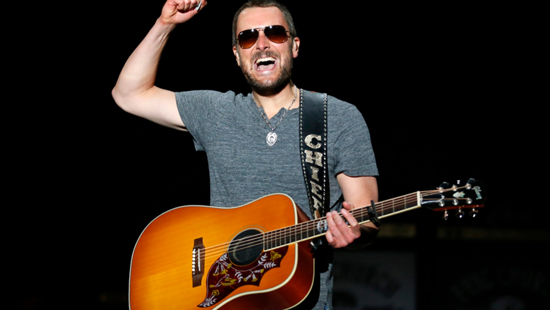 Country music star Eric Church performs on the main stage during the first day of the Stagecoach Country Music Festival in Indio, California April 25, 2014.