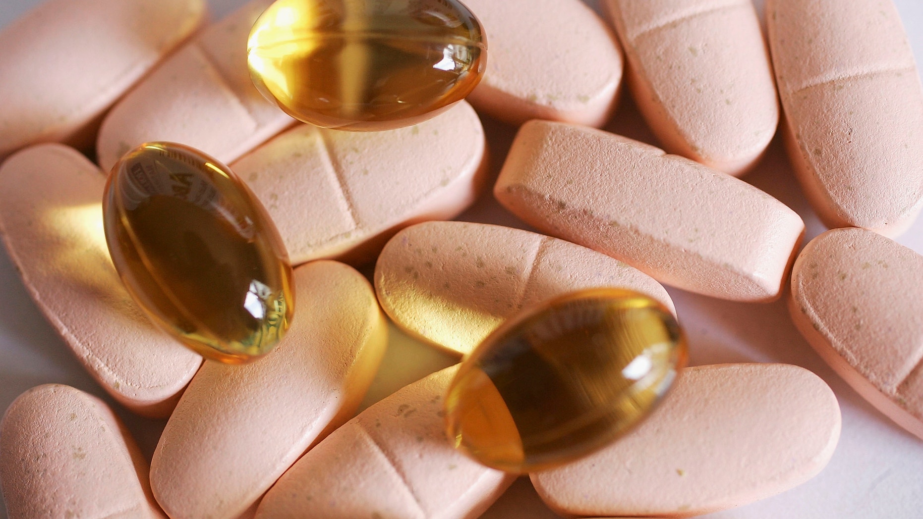 EDINBURGH, UNITED KINGDOM - JULY 12: A selection of over the counter vitamin supplements is pictured on 12 July 2005. The European Court has decided to tighten rules on the sale of vitamin and minerals. It has been proposed tol ban up to 200 supplements from sale and put restrictions on the upper limits of vitamin doses. (Photo illustration by Christopher Furlong/Getty Images)