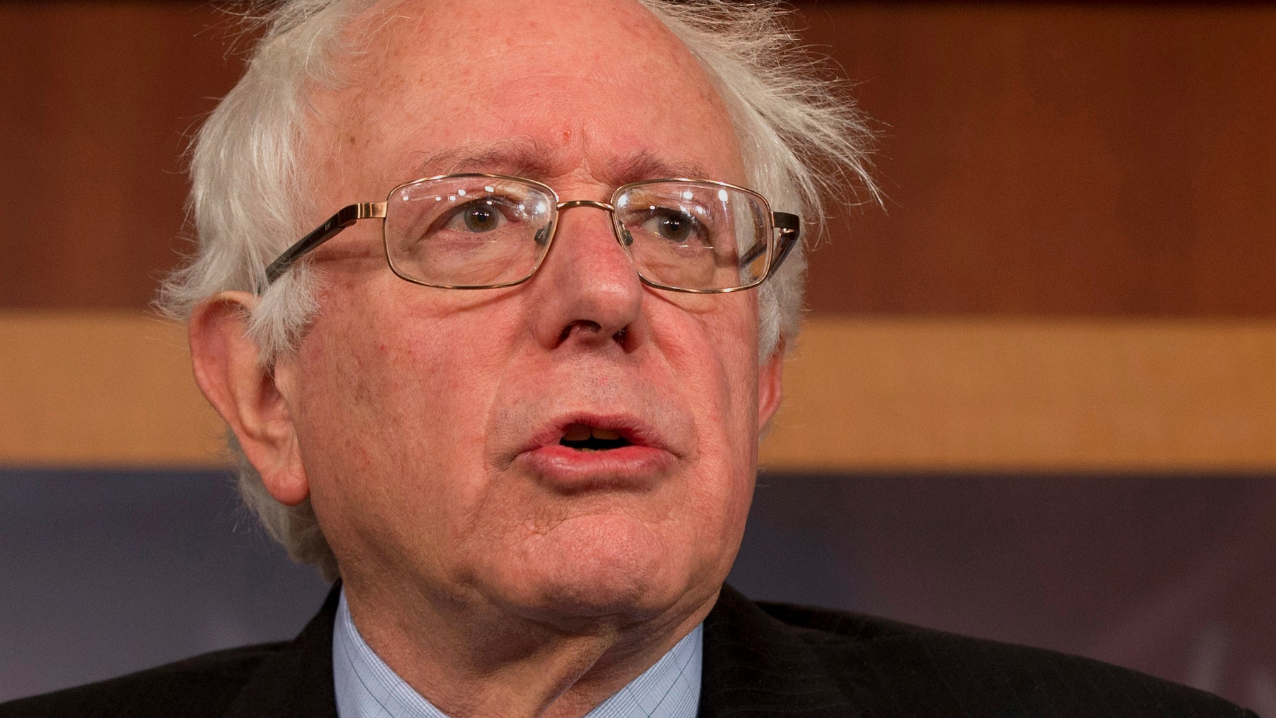 FILE - In this Dec. 6, 2012 file photo, Sen. Bernie Sanders, I-Vt. speaks on Capitol Hill in Washington. The veterans bill vote could put Senate Republicans in the uncomfortable position of saying no to a politically powerful constituency during an election year. Sen. Bernie Sanders, the bill’s author and the chairman of the Senate Committee on Veterans Affairs, has gained the endorsement of myriad veterans groups to generate momentum for his bill, which the panel says would cost $21 billion over 10 years. (AP Photo/Jacquelyn Martin, File)