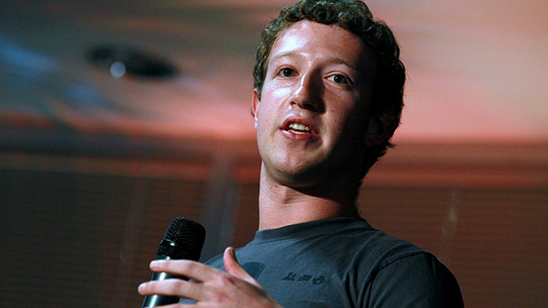 Aug. 18: Facebook founder and CEO Mark Zuckerberg speaks during a news conference at Facebook headquarters in Palo Alto, California.