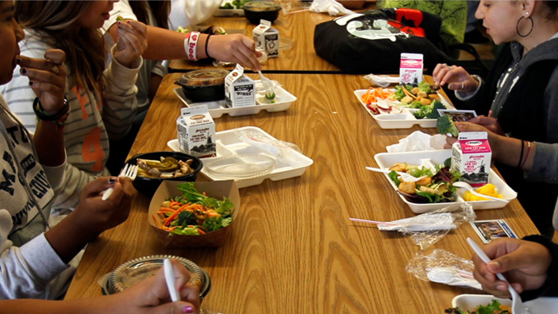 FILE: 2011: Students eating lunch at a Southern California school.