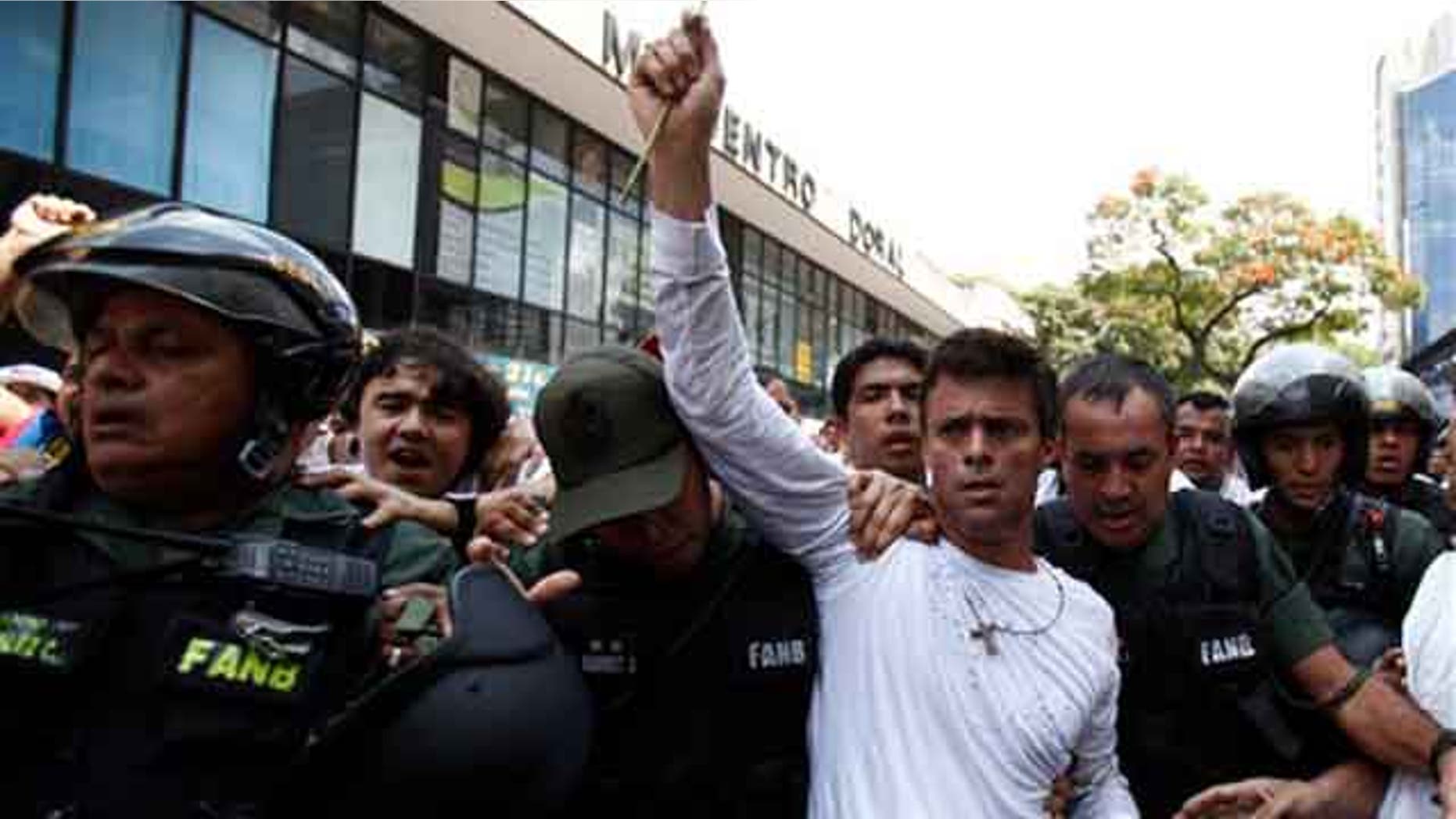 Opposition leader Leopoldo Lopez, in a Feb. 18, 2014 file photo.