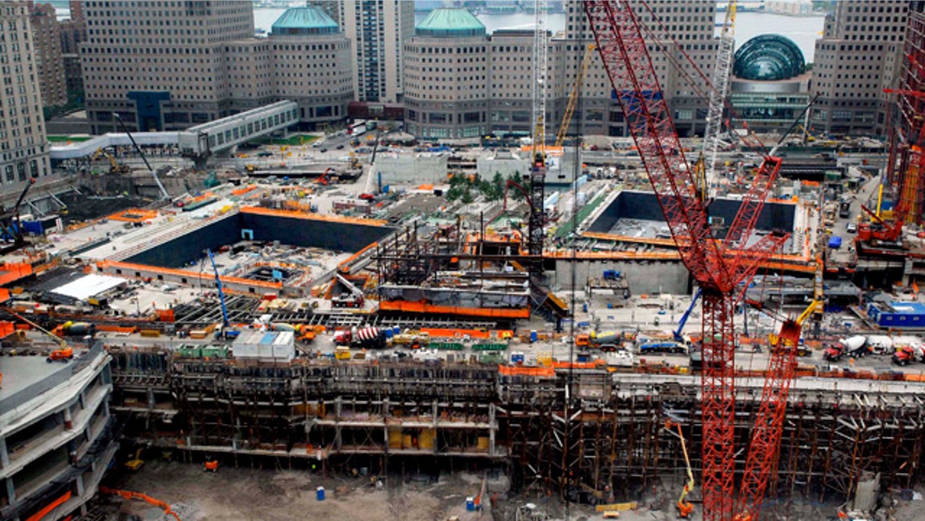 Sept. 9: Construction crews work at site of the World Trade Center, as New York City prepares for the 9th anniversary of the Sept. 11th terrorist attacks.