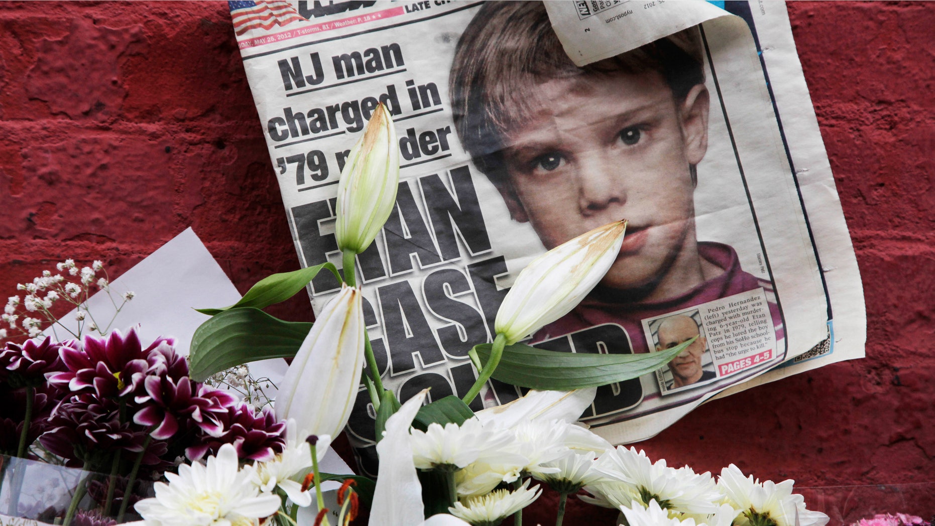 A makeshift memorial in the New York neighborhood where Patz lived before his disappearance on May 25, 1979.