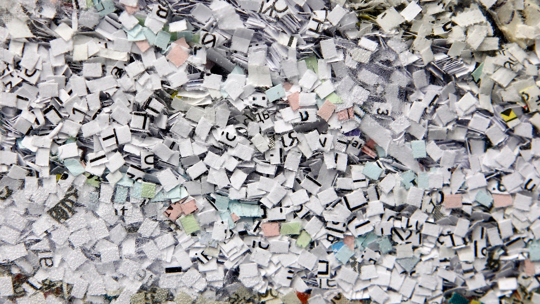 Shredded documents are seen in an office shredder in Kiev March 28, 2012. REUTERS/Gleb Garanich (UKRAINE - Tags: SOCIETY) - RTR300TU