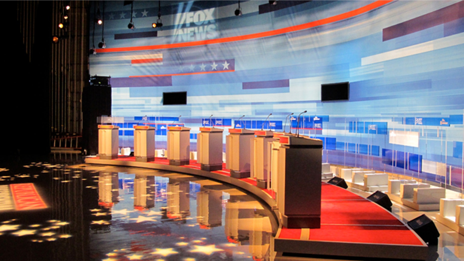 Aug. 11: The stage is set for the Fox News GOP Debate.