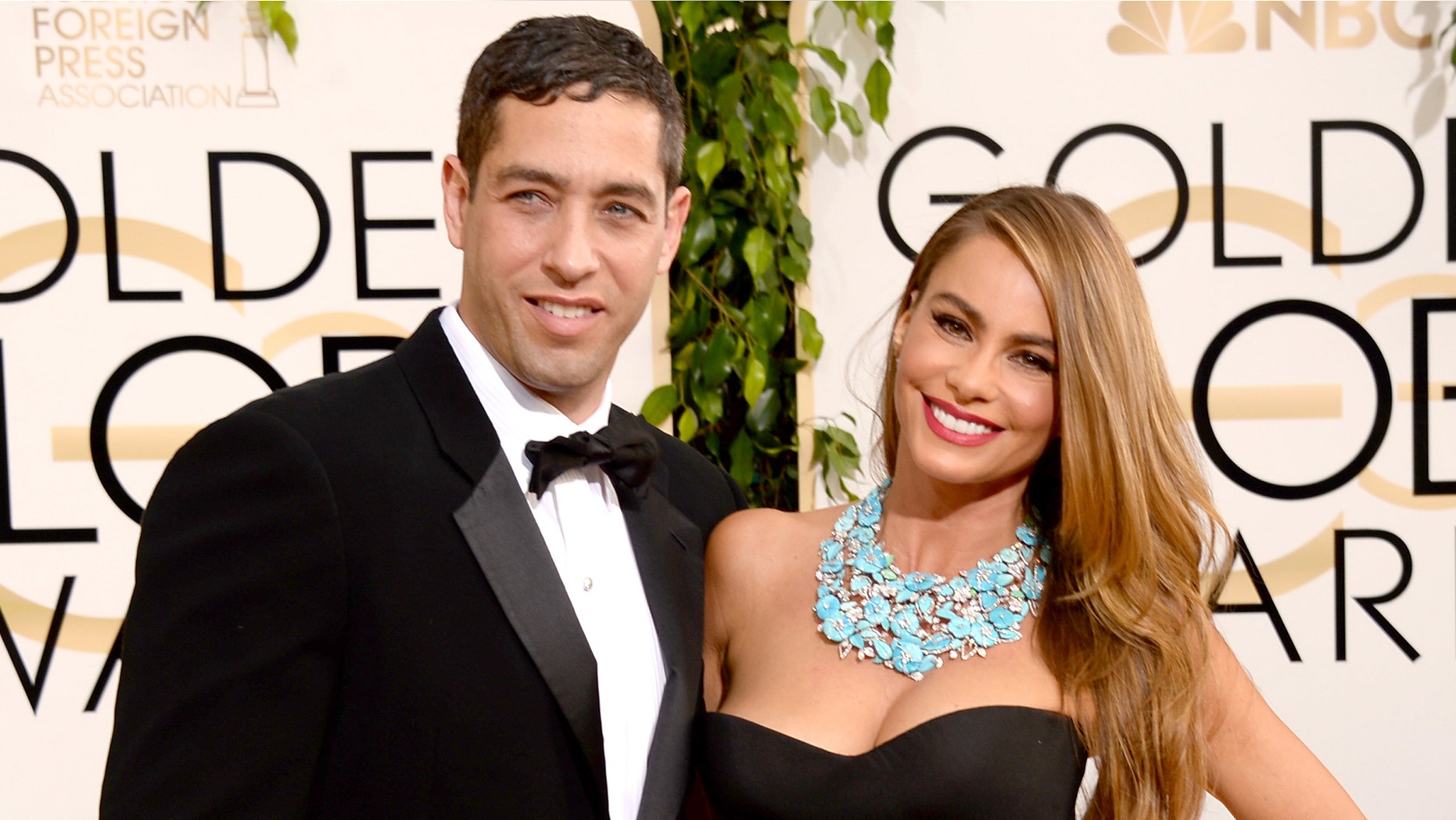 BEVERLY HILLS, CA - JANUARY 12: Nick Loeb (L) and actress Sofia Vergara attend the 71st Annual Golden Globe Awards held at The Beverly Hilton Hotel on January 12, 2014 in Beverly Hills, California. (Photo by Jason Merritt/Getty Images)