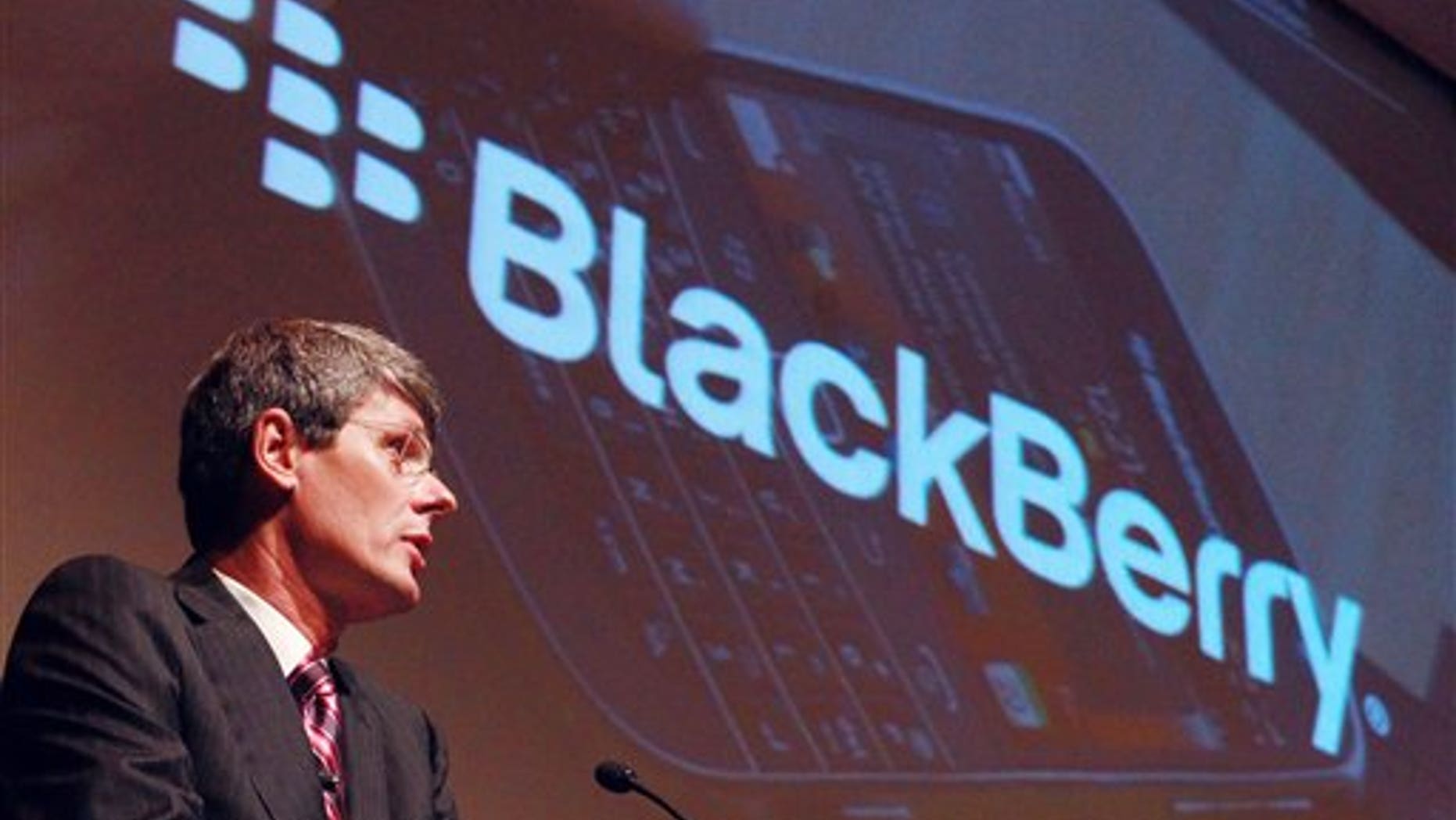 July 10, 2012: Thorsten Heins, President and CEO of Research in Motion (RIM), speaks at the company's Annual General Meeting, less than two weeks after announcing disappointing financial results, deep job cuts and the latest delay in its BlackBerry 10 software, in Waterloo, Ontario.