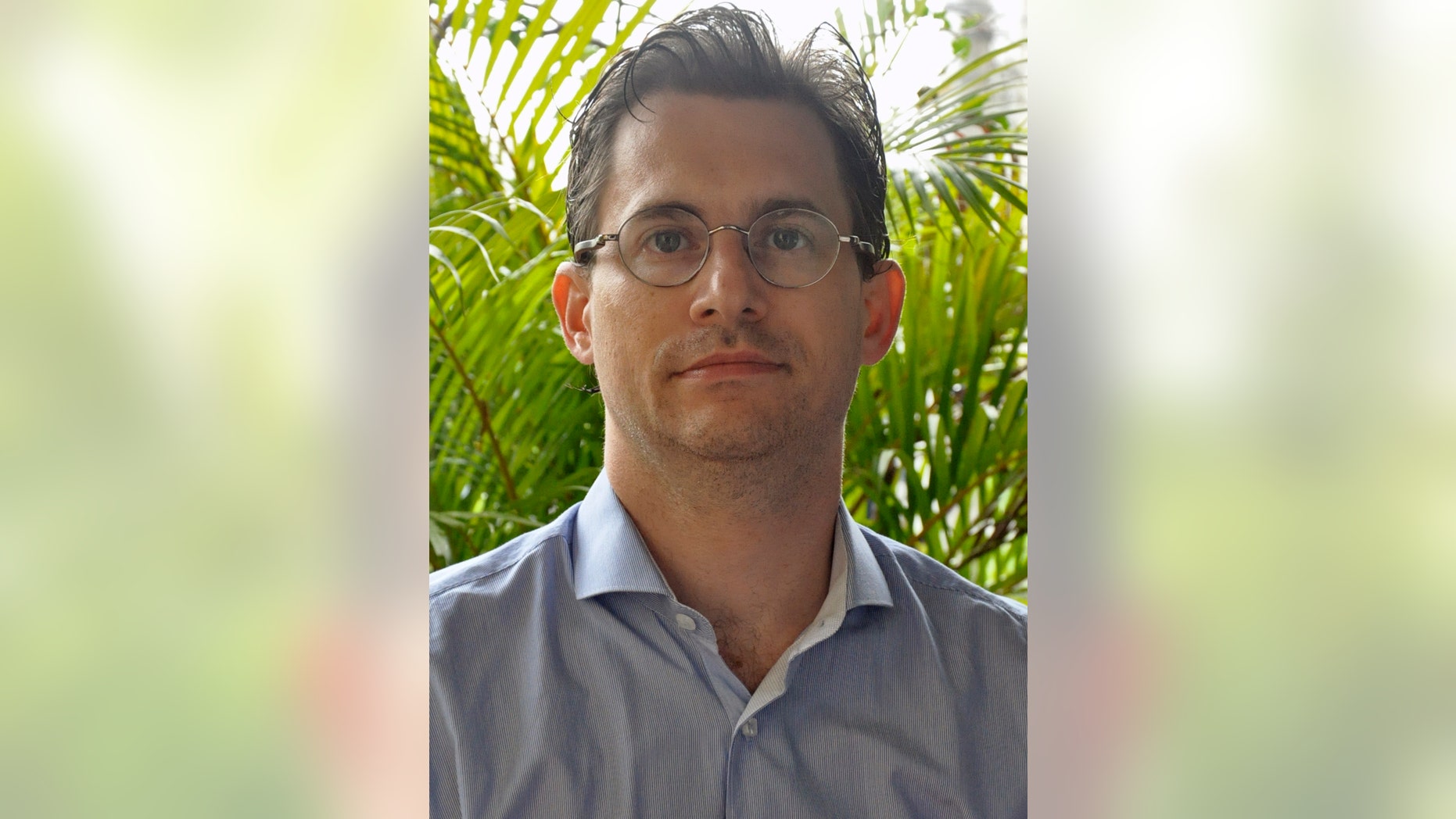 Newly named Associated Press bureau chief Joshua Goodman poses for a photo at his home in Rio de Janeiro, Brazil, Wednesday, Oct. 2, 2013. Goodman is taking over as chief of bureau for Colombia, Venezuela and Panama. The appointment was announced Wednesday by Marjorie Miller, the news organization’s regional editor for Latin America and the Caribbean. (AP Photo)
