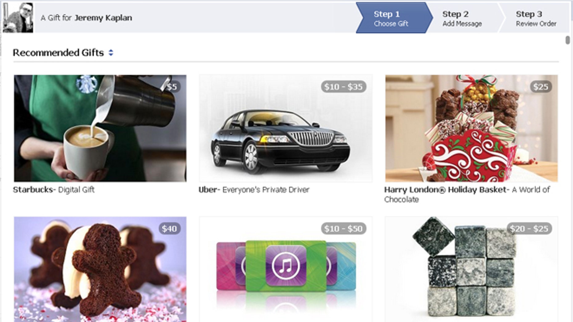 Facebook Gifts