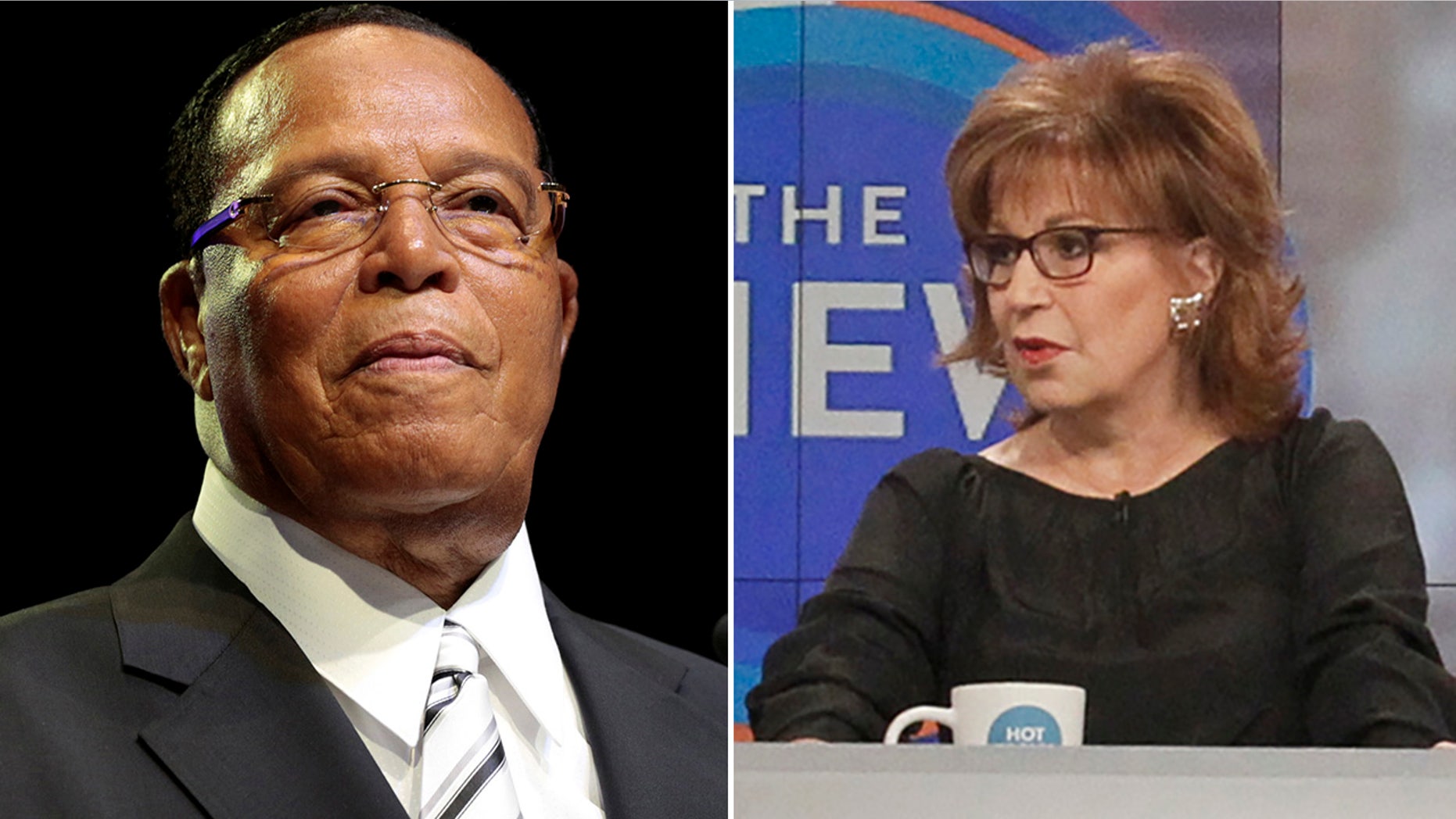Louis Farrakhan and Joy Behar.