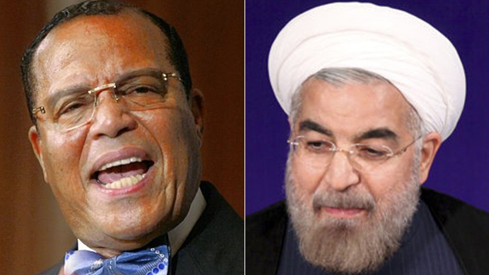 Louis Farrakhan, (l.), hung out in New York Tuesday night with new Iranian President Hassan Rouhani.