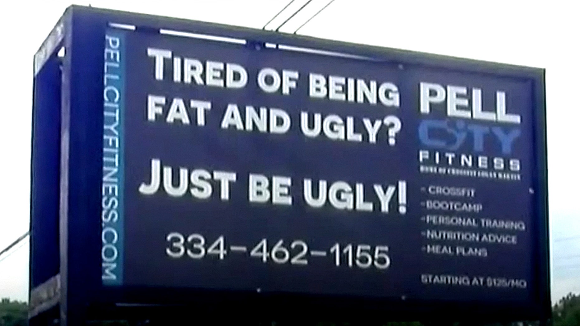 A gym owner's sign has caused some controversy in a small Alabama city.