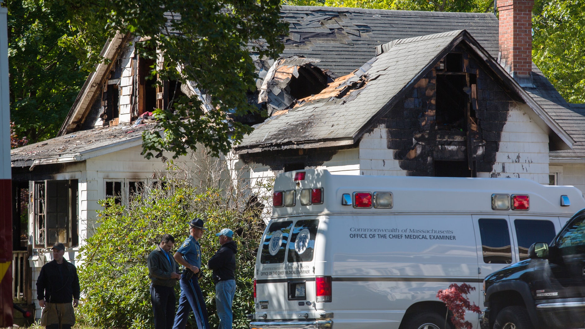 Emergency personnel respond to a house fire on Sept. 25.