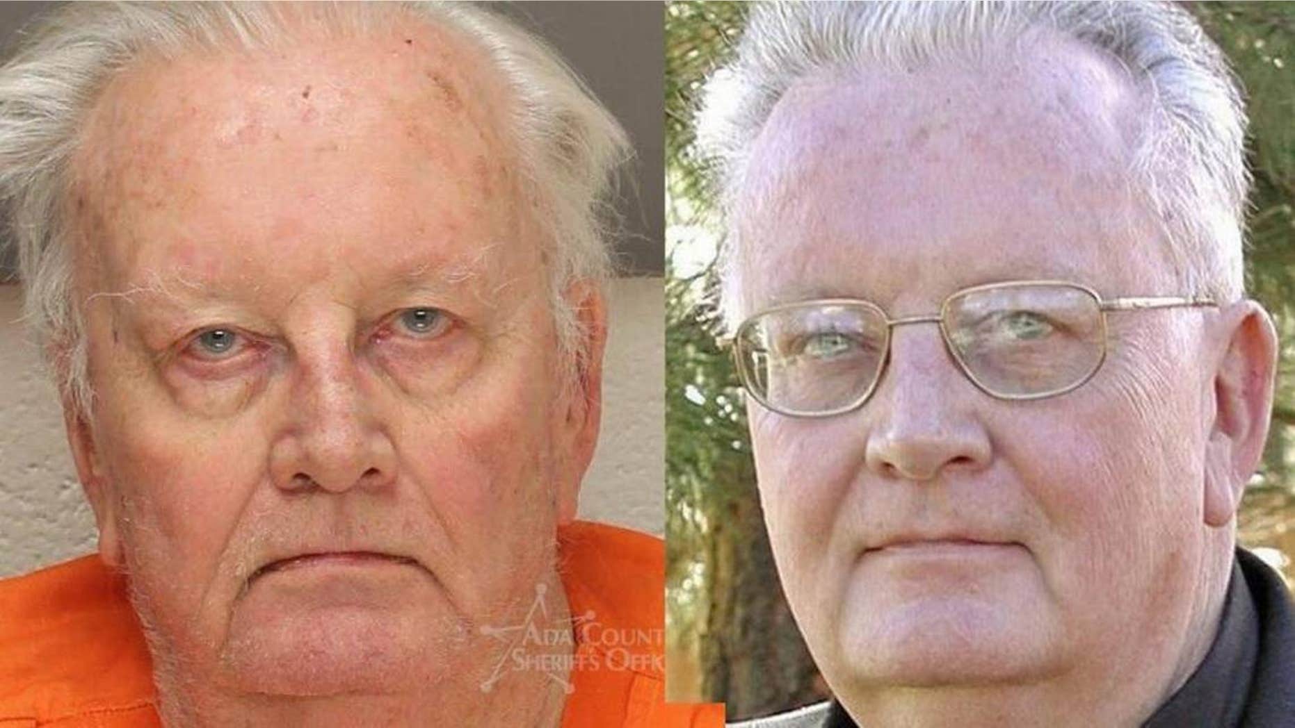Authorities say they found hundreds of images of child pornography and drugs in the home of a retired Boise priest, Catholic Rev. W. Thomas Faucher, on Friday.