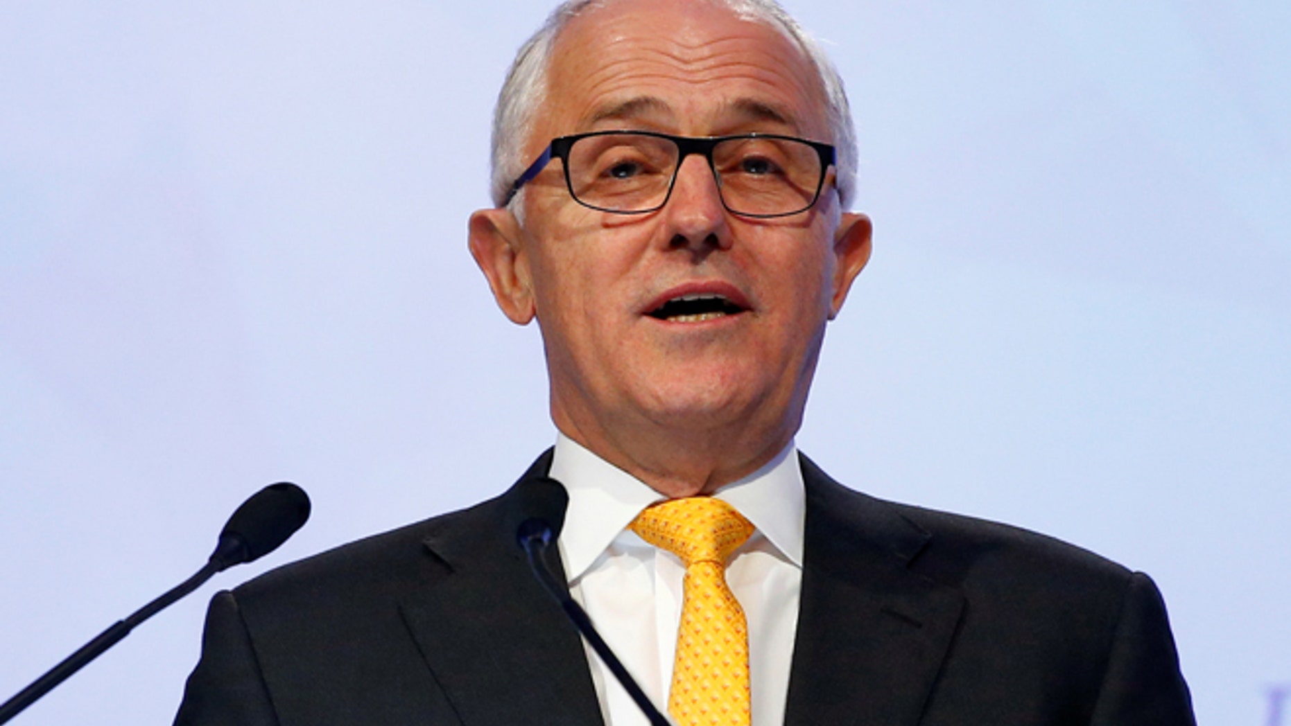 FILE: Australia's Prime Minister Malcolm Turnbull gives the keynote address atShangri-La Dialogue in Singapore