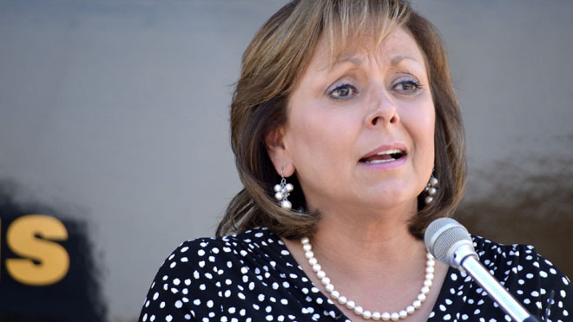 July 1, 2015: New Mexico Gov. Susana Martinez speaks about new laws expanding the state's Amber Alert and fighting child prostitution at a New Mexico Police State station in Albuquerque N.M.