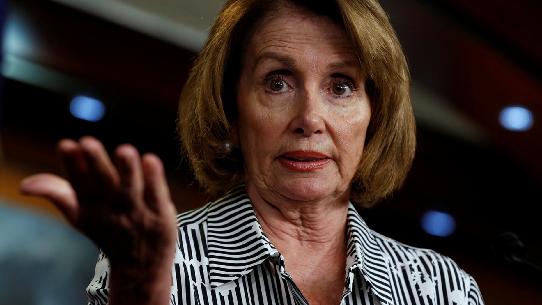 House Minority Leader Nancy Pelosi, D-Calif., speaks at a weekly news conference on Capitol Hill earlier this year.