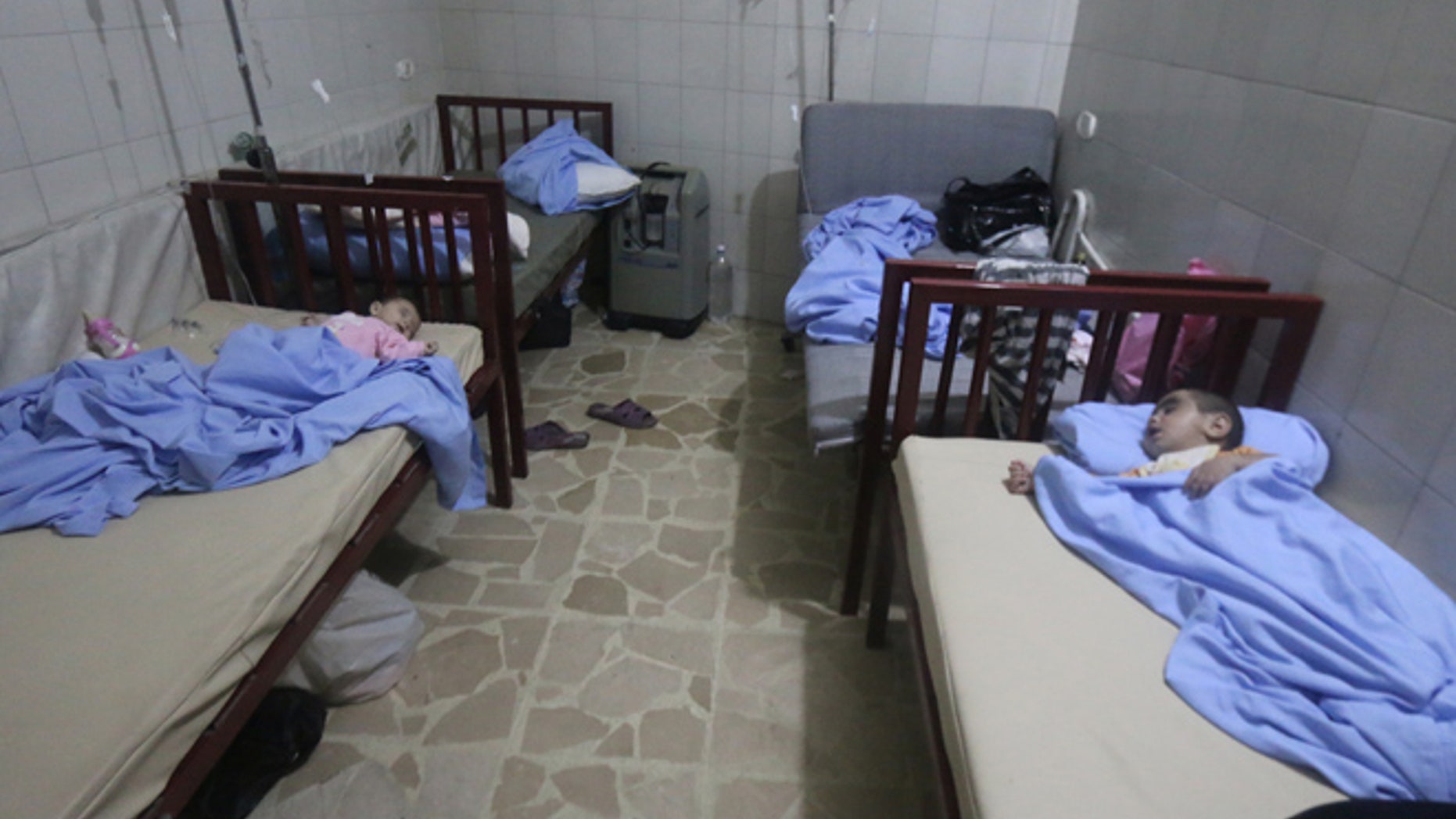 Babies seen in Aleppo