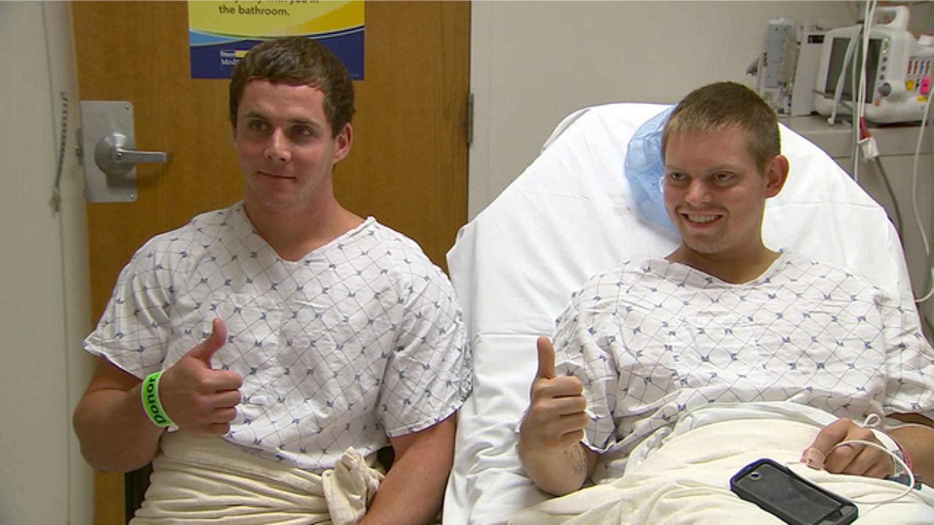 Deputy Andrew Fenlon, left, donated his kidney to fellow officer and longtime friend Frederick "Sonny" Davis.