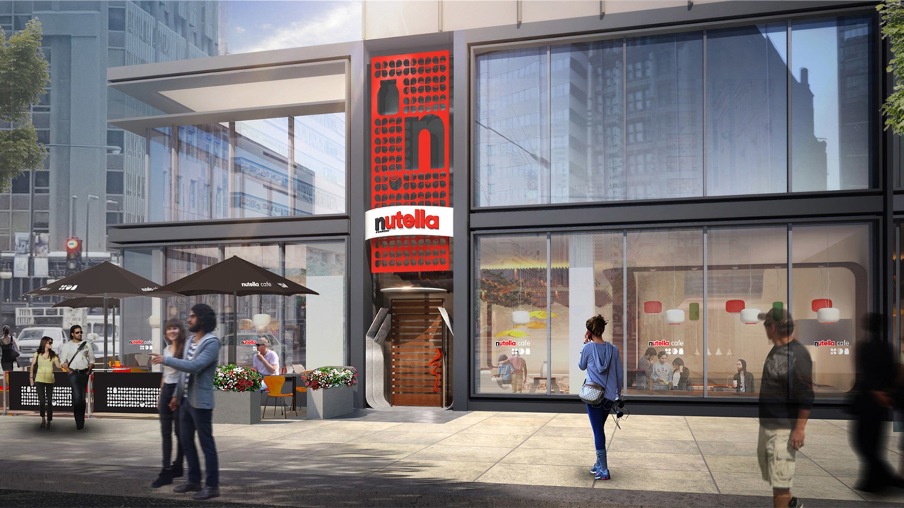 The Nutella café will open this month in Chicago.