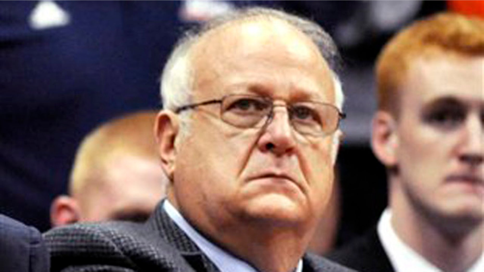 In this Monday, Nov. 14, 2011, photo, Syracuse basketball assistant coach Bernie Fine watches a college basketball game against Manhattan in the NIT Season Tip-Off in Syracuse, N.Y.