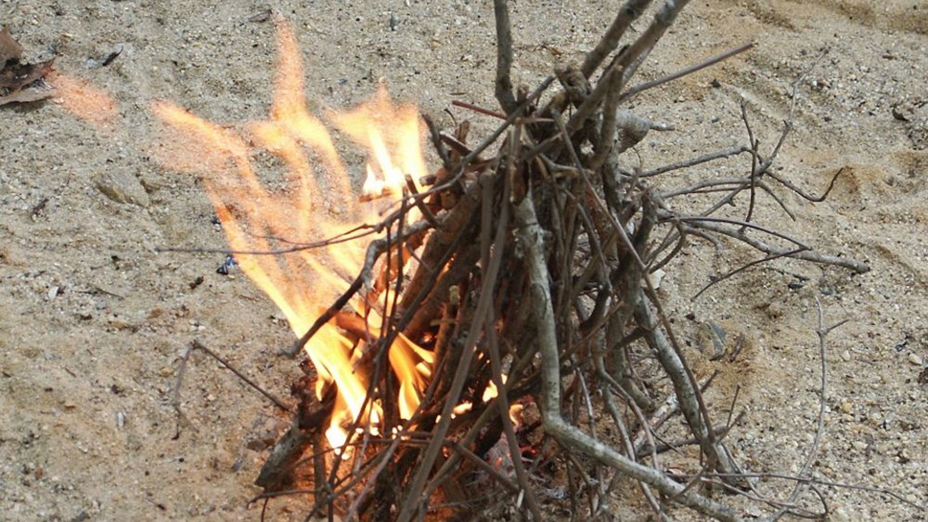 A fire lay isn't appropriate for an indoor sleeping shelter.