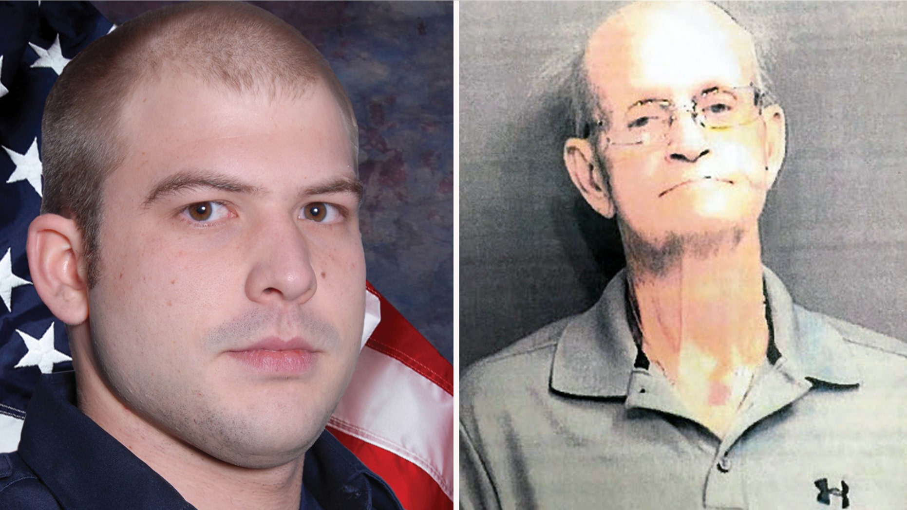 The undated photos at left shows Hamilton (Ohio) firefighter Patrick Wolterman, who died fighting a fire on Dec. 28, 2015. Homeowner Lester Parker, right, was arrested Dec. 12, 2016 and accused of aggravated arson and murder in the case.